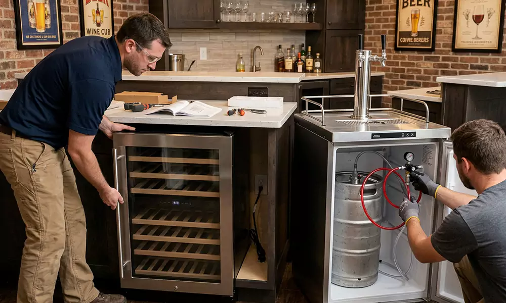 Wine Cooler and Kegerator Installation in Framingham, MA